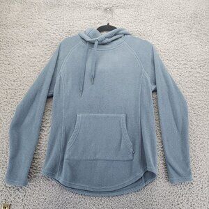 Free Fly Hoodie Womens Medium Blue Bamboo-Blend Performance Fleece